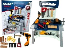 Kinderwerkbank mit Werkzeugen und Akkubohrer, 52 Teile