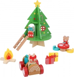 Petit Collage Holz-Spielset Weihnachts-Häuschen