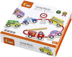 Viga Holz-Fädelset Fahrzeuge Montessori