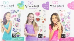 Temporäre Tattoos für Mädchen – Set mit 75 Motiven
