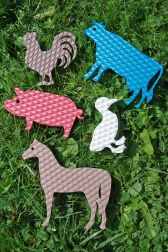 Badehaftbilder – Haustiere aus Schaum (Farbmix)