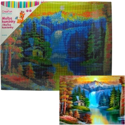 Diamantmalerei Wasserfall 40 × 50 cm