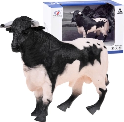 Figur eines schwarz-weißen Farmbullens