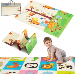 Humbi beidseitige, faltbare XPE-Schaum-Spielmatte 120 × 180 mit Tieren und Giraffen