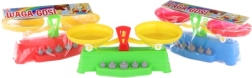 Kinder-Zweischalenwaage mit Gewichten (5 Stk.) – buntes Set
