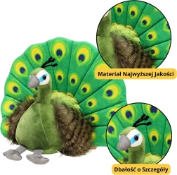 Plüschspielzeug Eleganter Pfau grün 30 cm