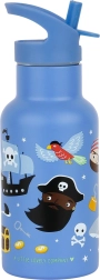 Edelstahl-Trinkflasche mit Piratenmotiv 350 ml