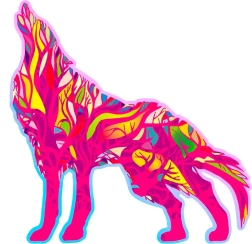 Holz-Puzzle Heulender Wolf 250 Teile