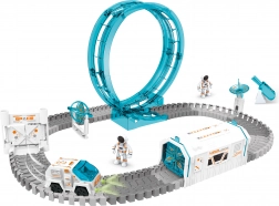 Kosmische Bahn mit Projektor und Kosmonaut