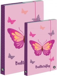 Set aus Heftboxen A4 und A5 mit Schmetterlingsmotiv