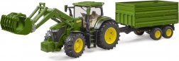 Traktor John Deere 7R mit Frontlader und Anhänger