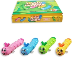 Aufziehbarer Kunststoffwurm mit Schlüssel - 1 Stück