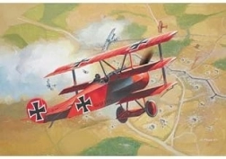 Plastikmodell des Flugzeugs Fokker Dr.I Triplane