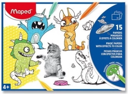 Magische Ausmalbilder rosa MAPED A4, 15 Blatt