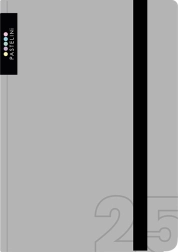 Wochenkalender A6 2025 grau PASTELINI