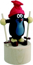 Detoa Drückfigur Maulwurf auf Skiern