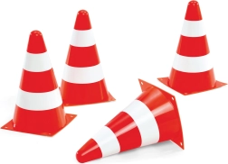 Rolly Toys Verkehrskegel – Set mit 4 Warnkegeln