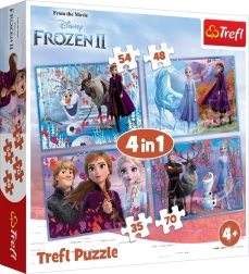 Puzzle 4-in-1 FROZEN 2 – Reise ins Unbekannte