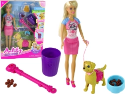 Puppe mit Hund zum Füttern ANLILY