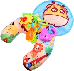 Stabilisierendes Babykissen mit Rasseln und knisternder Unterlage – Giraffe