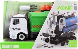 Schraubbares Müllwagen-Spielzeug mit Batterien und Schwungrad