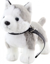Plüsch-Husky mit Leine 25 cm eco-friendly