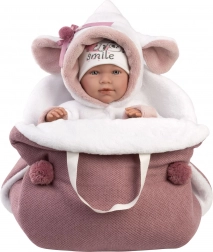 Llorens 74048 NEW BORN – realistische Babypuppe mit Geräuschen und weichem Stoffkörper – 42 cm