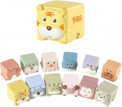 Set aus weichen sensorischen Würfeln mit Tieren, 12 Stk.