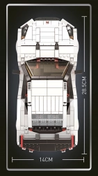 Bausatz Sportwagen 1034 Teile – weiß