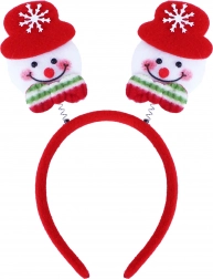 Weihnachtlicher Haarreif mit Schneemännern