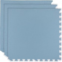 Schaum-Spielmatte HUMBI 180 × 60 cm, große wasserfeste Puzzlematte, sicher, 3 Stk., hellblau