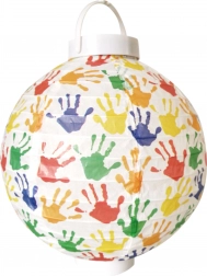 Papierlaterne 20 cm mit Batterie