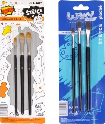 Set mit flachen Pinseln, 3 Stk.