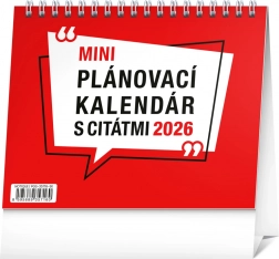 Planungstischkalender mit Zitaten 2026