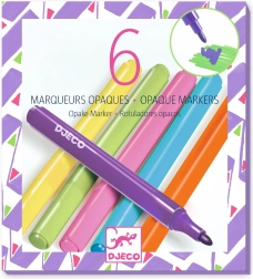 Abdeckende Marker DJECO – Set mit 6 intensiven Farben