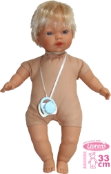 Realistische Puppe Llorens Roberto mit Geräuschen und weichem Körper 33 cm