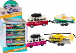 Geländewagen mit Boot oder Hubschrauber aus Metall