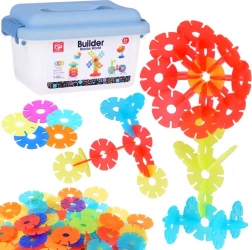 Bunte 3D-Schneeflocken-Bausteine – Set mit 140 Teilen für Kinder