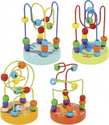 TOOKY TOY hölzernes Motoriklabyrinth mit Perlen