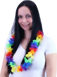 Halskette Hawaii bunte Blumen