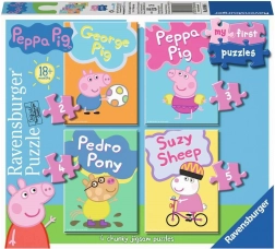 Mein erstes Puzzle Peppa Pig 4-in-1 (2–5 Teile) RAVENSBURGER