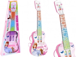 Elektrische Gitarre mit Prinzessin für Kinder Lichter Melodien Rosa