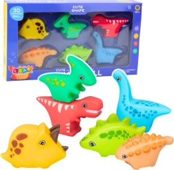 Satz Gummispielzeuge fürs Badezimmer Dino World 6 Stk.