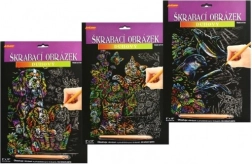 Kratzerbild Regenbogenartigen Hunde 20x25 cm