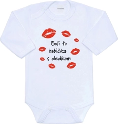 Baby-Body mit Aufdruck New Baby – Oma und Opa waren da