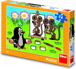 Maulwurf als Maler Kinderpuzzle Dino 24 Teile