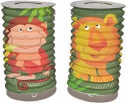 Laterne Zylinder mit Tiermotiv 16 cm