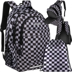 Schachbrett-Rucksack 22 l mit Beutel KRUZZEL