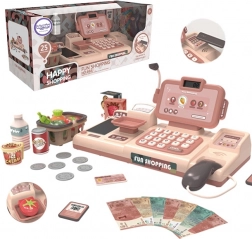 Woopie Kinderkasse mit Scanner, Waage und Mikrofon + 25 Zubehörteile
