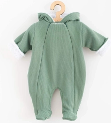 Baby-Winteroverall mit Kapuze NEW BABY Frosty mint 80 (9–12 Monate)